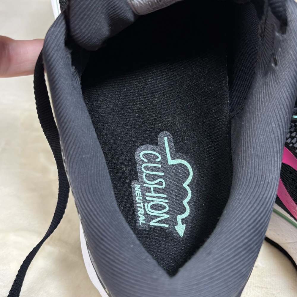 Brooks Ghost 14 Women's US 9.5 Black & Pink Athletic Sneaker Running Shoes - Picture 8 of 9